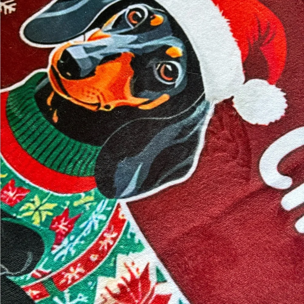 {NEW} Festive Dachshund Christmas Doormat - Non-Slip Soft Indoor/Outdoor